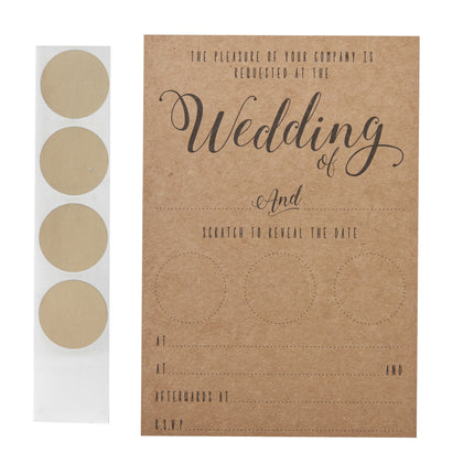 Invitations de mariage beige 15cm 10pcs