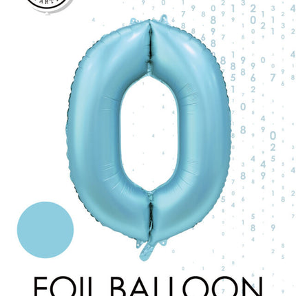 Ballon à figures bleu clair 0 an brillant 86cm
