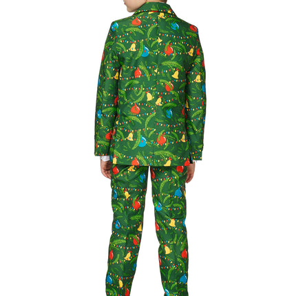 Costume vert Noël avec l'enfant de lumière