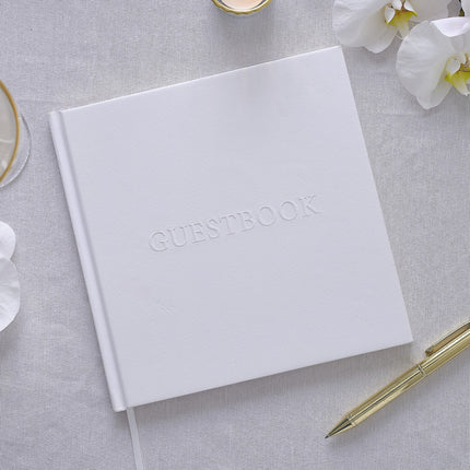Livre d'or de mariage blanc