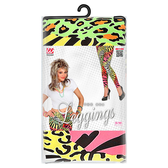 Neon 80S Legging Ladies Coloured