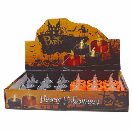 Fausses bougies d'Halloween avec lumière 4cm 24pcs