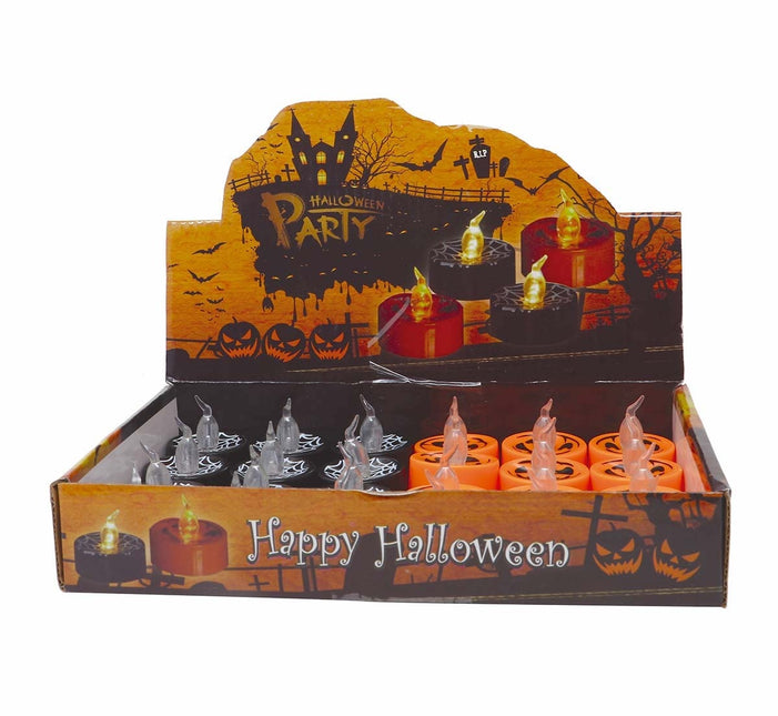 Fausses bougies d'Halloween avec lumière 4cm 24pcs