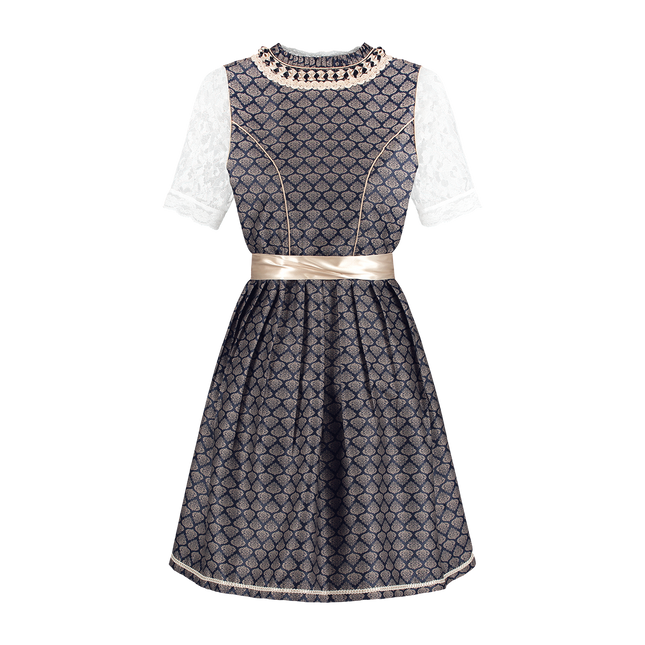 Blue White Creme Dirndl Dress Oktoberfest Ladies 2 Pieces