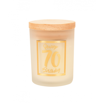 Bougie parfumée 70 ans de blanc
