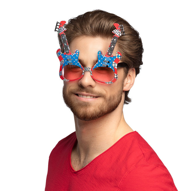 Lunettes de fête Guitare Usa