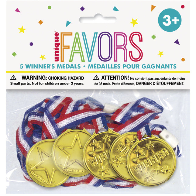 Présentations Médailles Or 13cm 5pcs