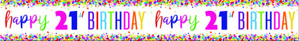 Bannière Happy Birthday 21 Years 2.74m