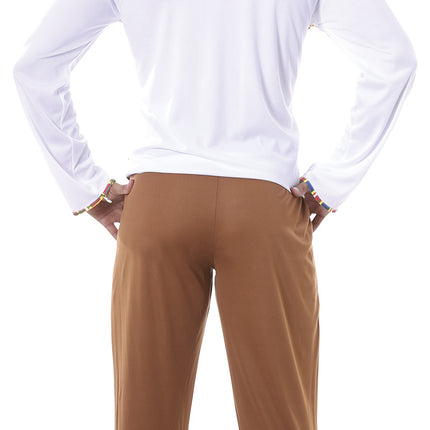 Costume Hippie 60S Hommes Blancs Marrons