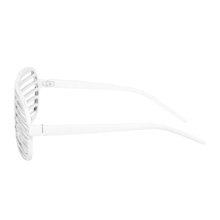 Lunettes blanches rayées