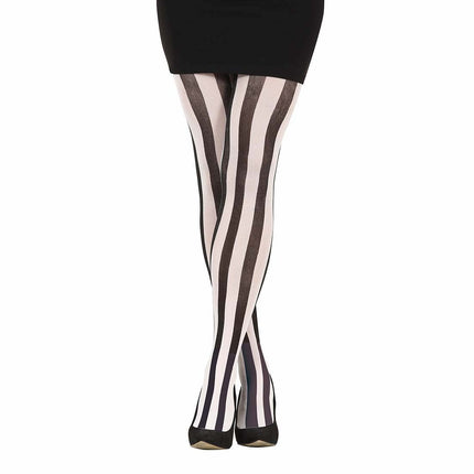 Legging noir et blanc rayé