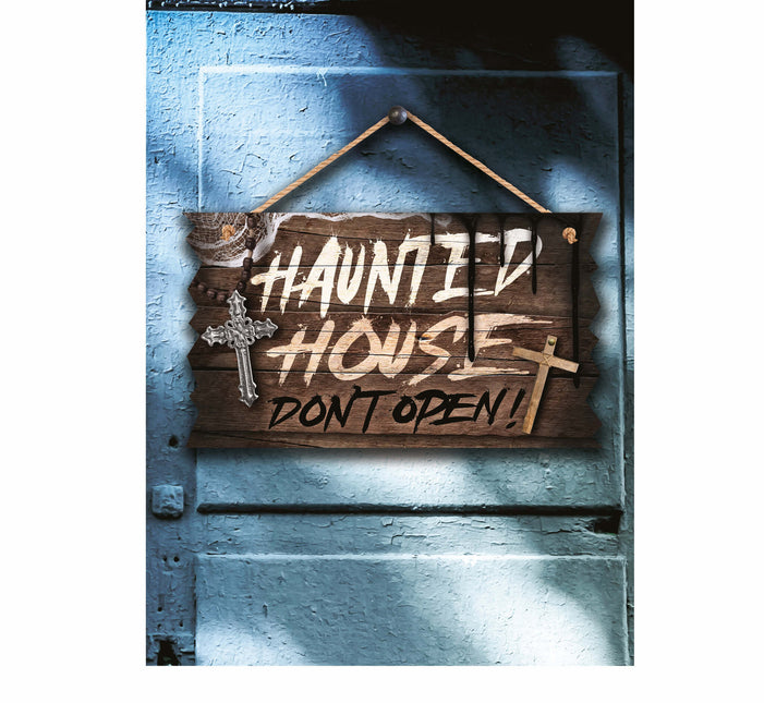 Décoration suspendue Halloween Maison hantée 35cm