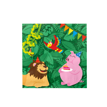 Serviettes de table Jungle 33cm 16pcs