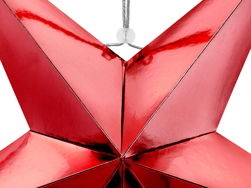 Lampion rouge étoile 70cm