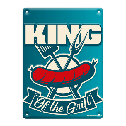 Plaque métallique King Of Grill