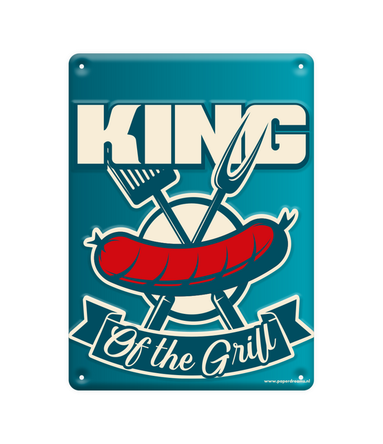 Plaque métallique King Of Grill
