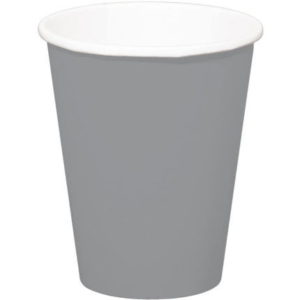 Gobelets argentés en carton 350ml 8pcs