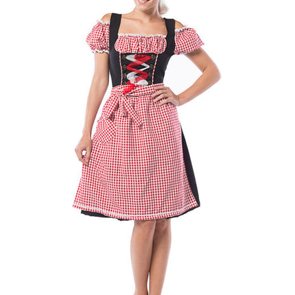 Robe Dirndl Oktoberfest Longue Rouge