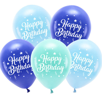Ballons d'anniversaire bleu 26cm 5pcs