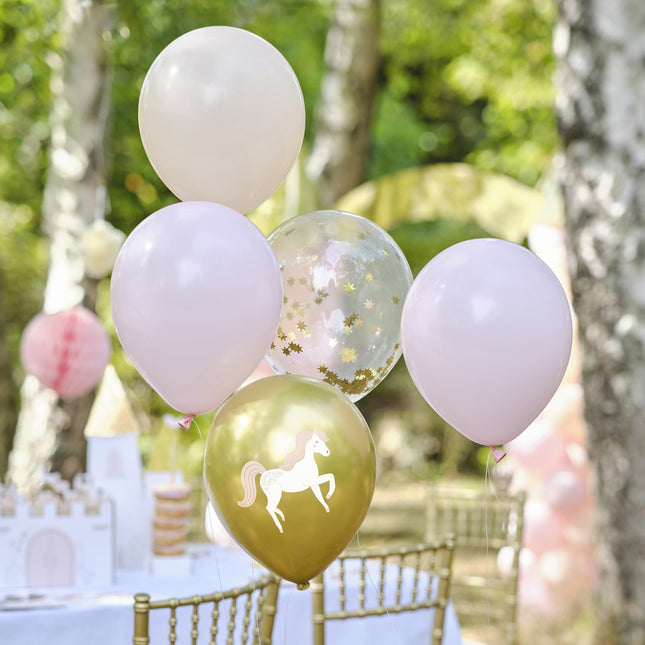 Ballons Princesses Licorne 30cm 5pcs