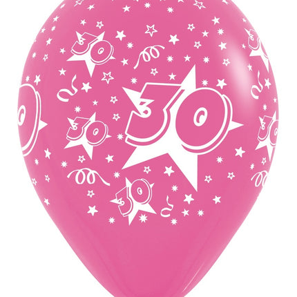Ballons de baudruche Numéro 30 Mix 30cm 25pcs
