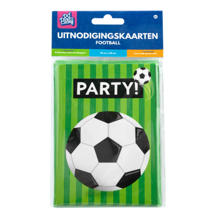 Invitations pour le football Vert 6pcs
