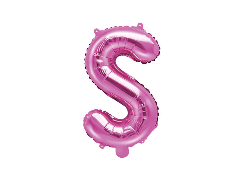 Ballon de baudruche Lettre S Rose Vide 35cm