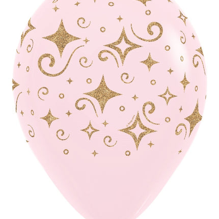 Ballons Golden Diamonds Glitter Ink Mix 30cm 25pcs