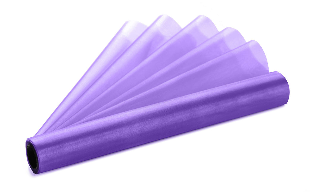 Tissu organza lilas 16cm 9m