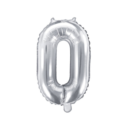 0 Year Figure Balloon Silver 35cm