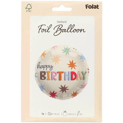 Bon anniversaire Ballon à l'hélium coloré vide 45cm
