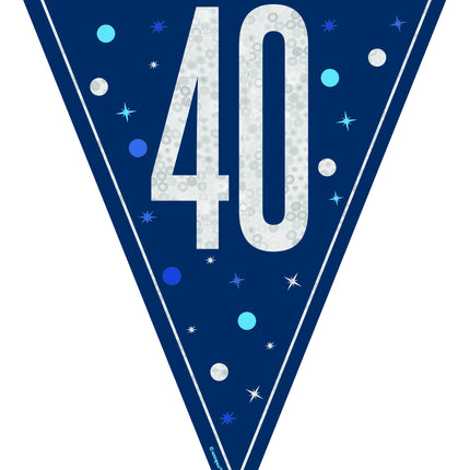 40 ans Guirlande bleue 2.5m
