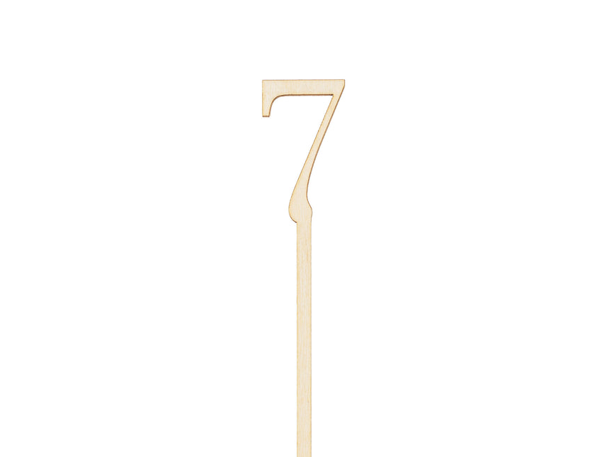 Numéros de table en bois 25cm 10pcs