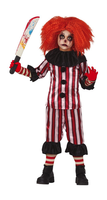 Costume d'Halloween Enfant Clown Rouge/Blanc