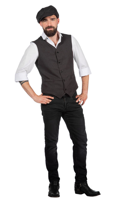 Set d'habillage pour les années folles 20S Gillet et casquette pour hommes