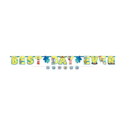 Guirlande de lettres Bob l'éponge Best Day Ever 3.2m