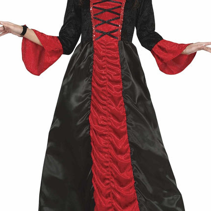 Costume d'Halloween Vampire Dames Rouge Noir