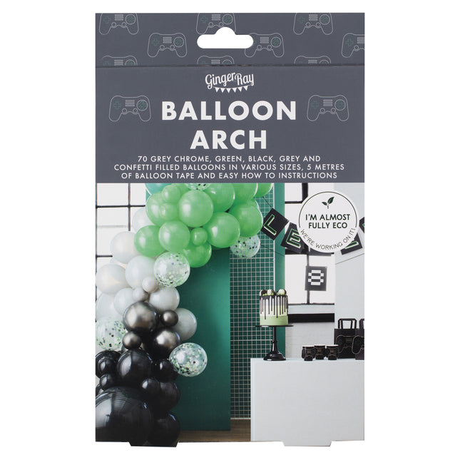 Arche de ballons noir/vert