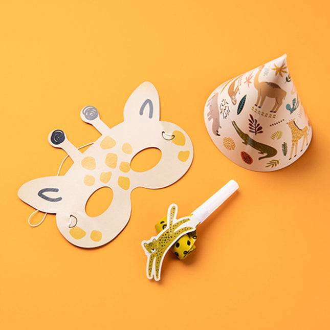 Masques d'animaux de la jungle Zoo Party 6pcs