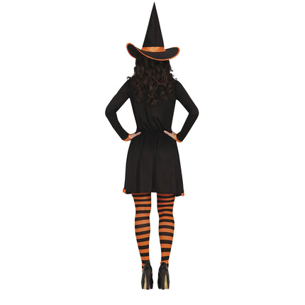 Costume d'Halloween de sorcière Orange