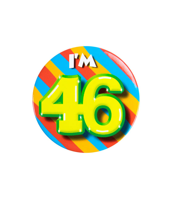 Je suis 46 Bouton 46 ans 5.5cm