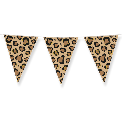 Brown Black Garland Panther Print 10m