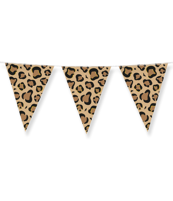 Brown Black Garland Panther Print 10m