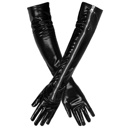 Gants aspect cuir Kinky