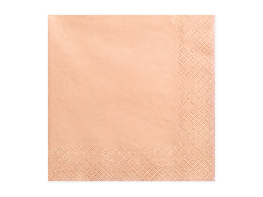 Serviettes de table orange clair 33cm 20pcs