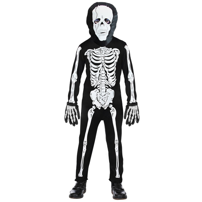 Combinaison d'Halloween Noir Enfant Squelette