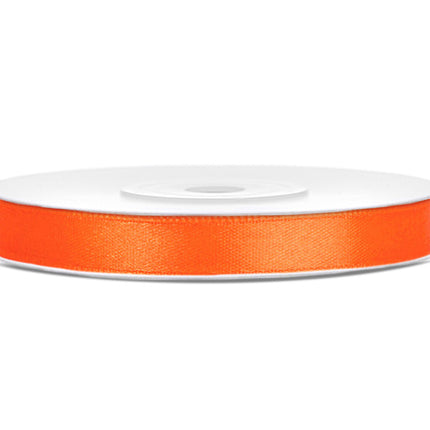 Ruban Satin Orange 6mm 25m