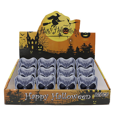 Décoration de table Halloween Bougie tête de mort 6cm