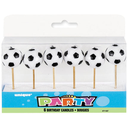 Bougies de football 14cm 6pcs