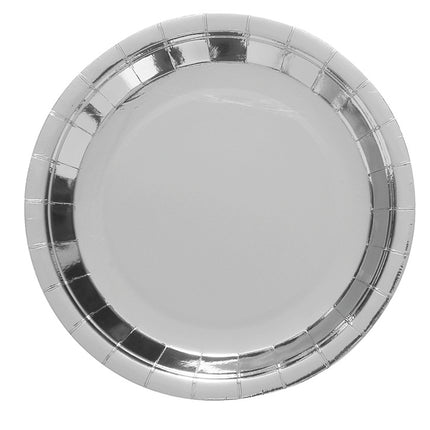 Assiettes en argent rondes 23cm 6pcs